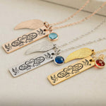 Memorial Necklace Always On My Mind - Personalized Birthstone Memorial Necklace