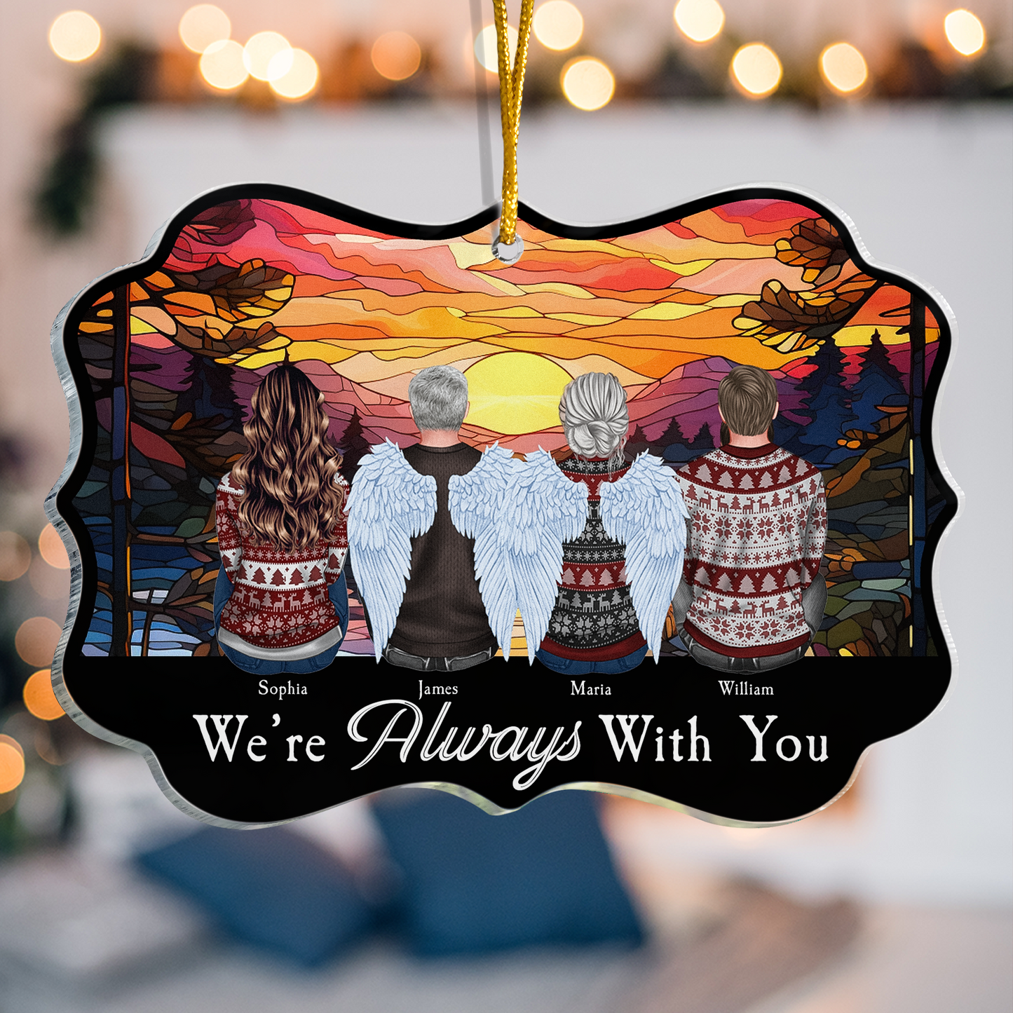 Memorial Ornament Always With You - Personalized Acrylic Ornament