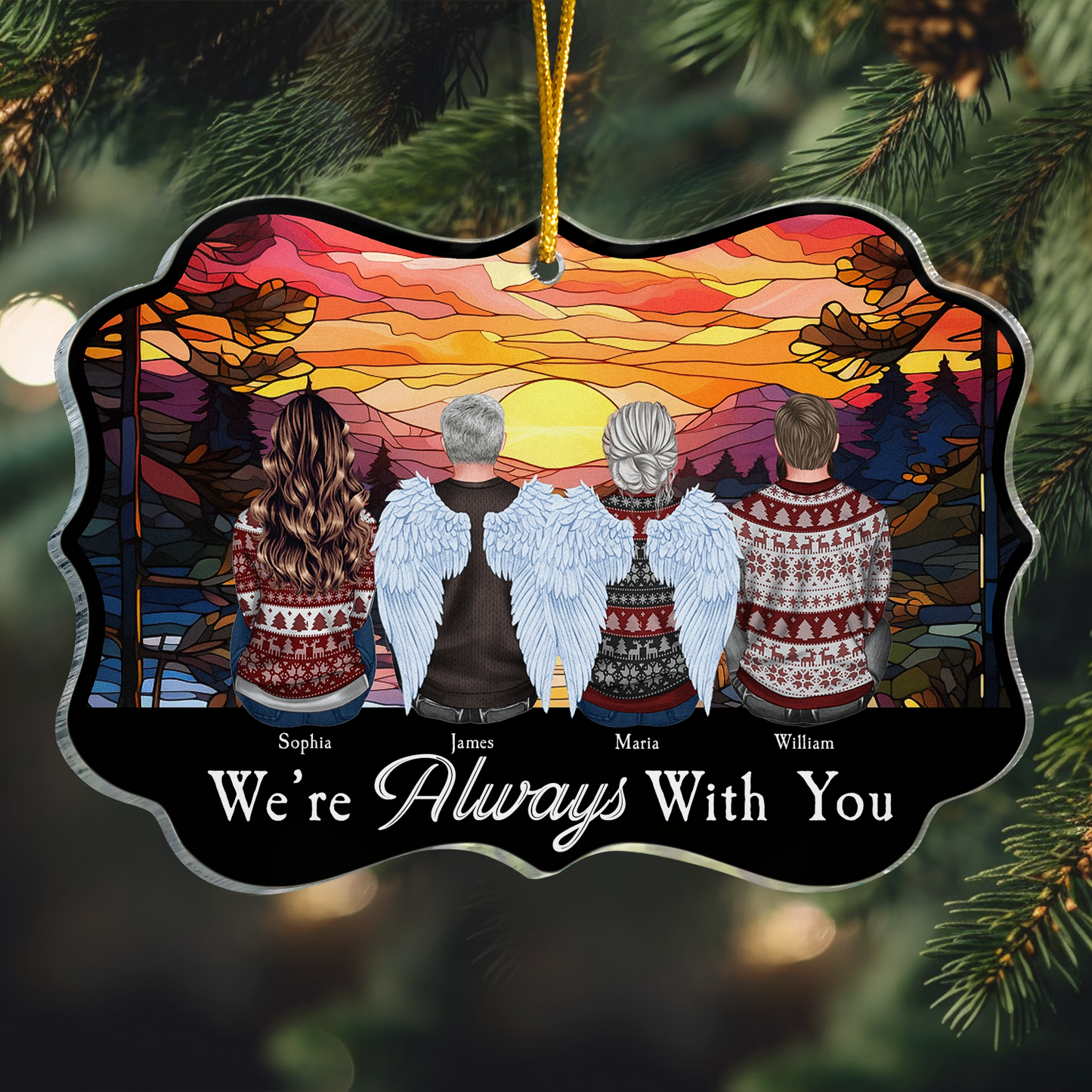 Memorial Ornament Always With You - Personalized Acrylic Ornament