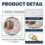 Memorial Ornament Your Life Was A Blessing - Personalized Ceramic Photo Ornament