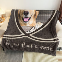 Memorial Pet Loss Snuggle This Blanket And Think Of Me - Personalized Photo Blanket