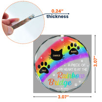 Memorial Pets Rainbow Bridge - Personalized Glass Ornament