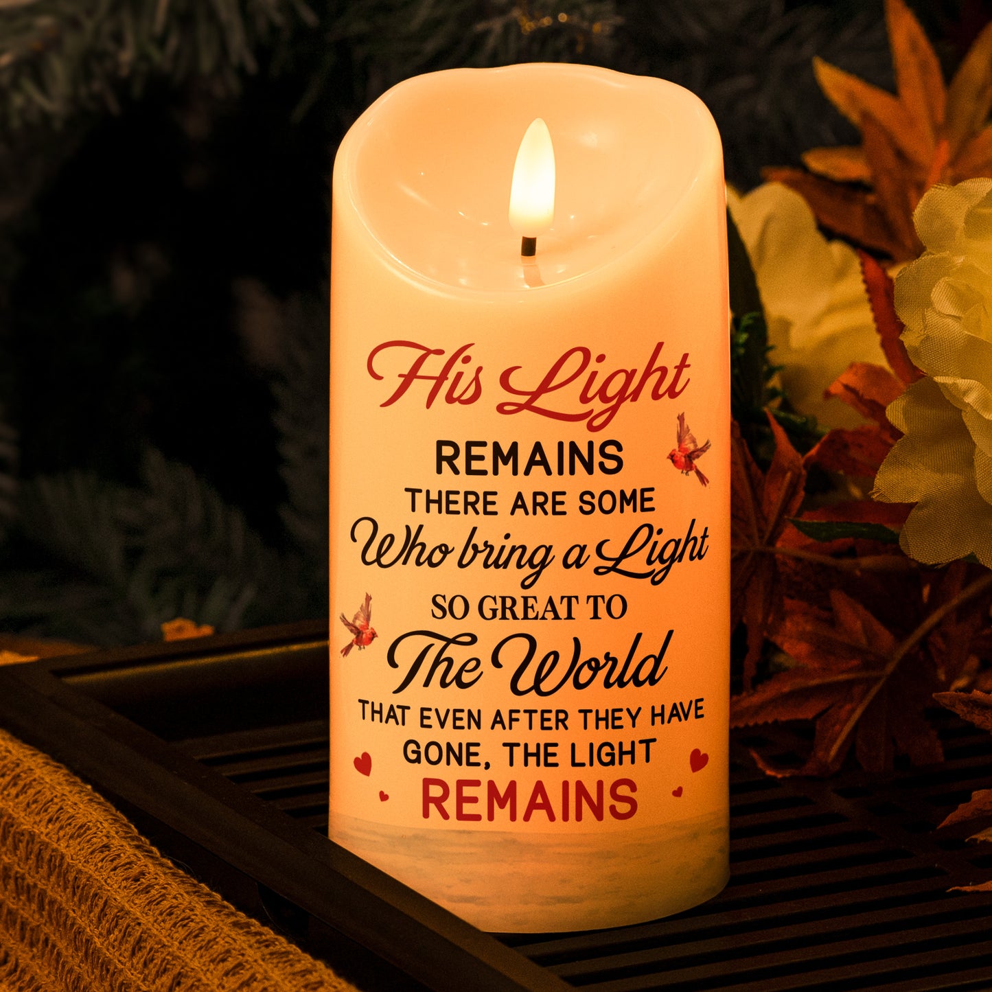 Memorial There Are Some Who Bring A Light So Great To The World - Personalized Photo LED Candle