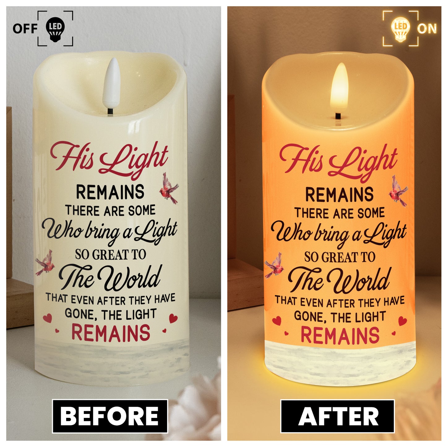 Memorial There Are Some Who Bring A Light So Great To The World - Personalized Photo LED Candle