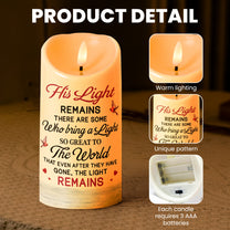 Memorial There Are Some Who Bring A Light So Great To The World - Personalized Photo LED Candle