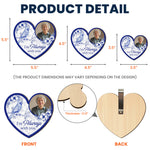 Memorial Toile De Jouy Style I'm Always With You - Personalized Wooden Photo Car Visor Clip