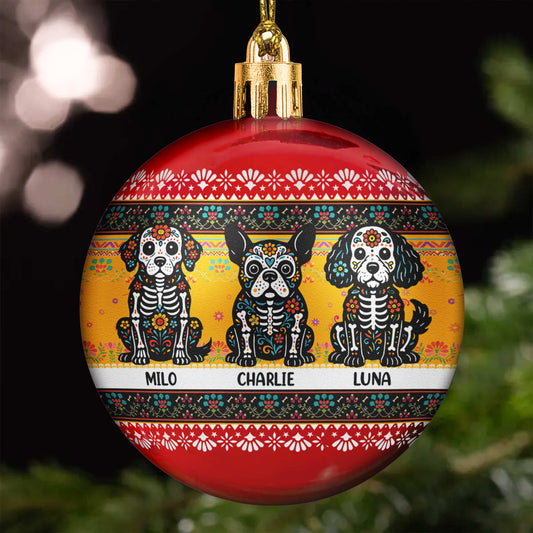 Memorial Vintage Ornament For Loss Of Beloved Pets - Personalized Ball Ornament