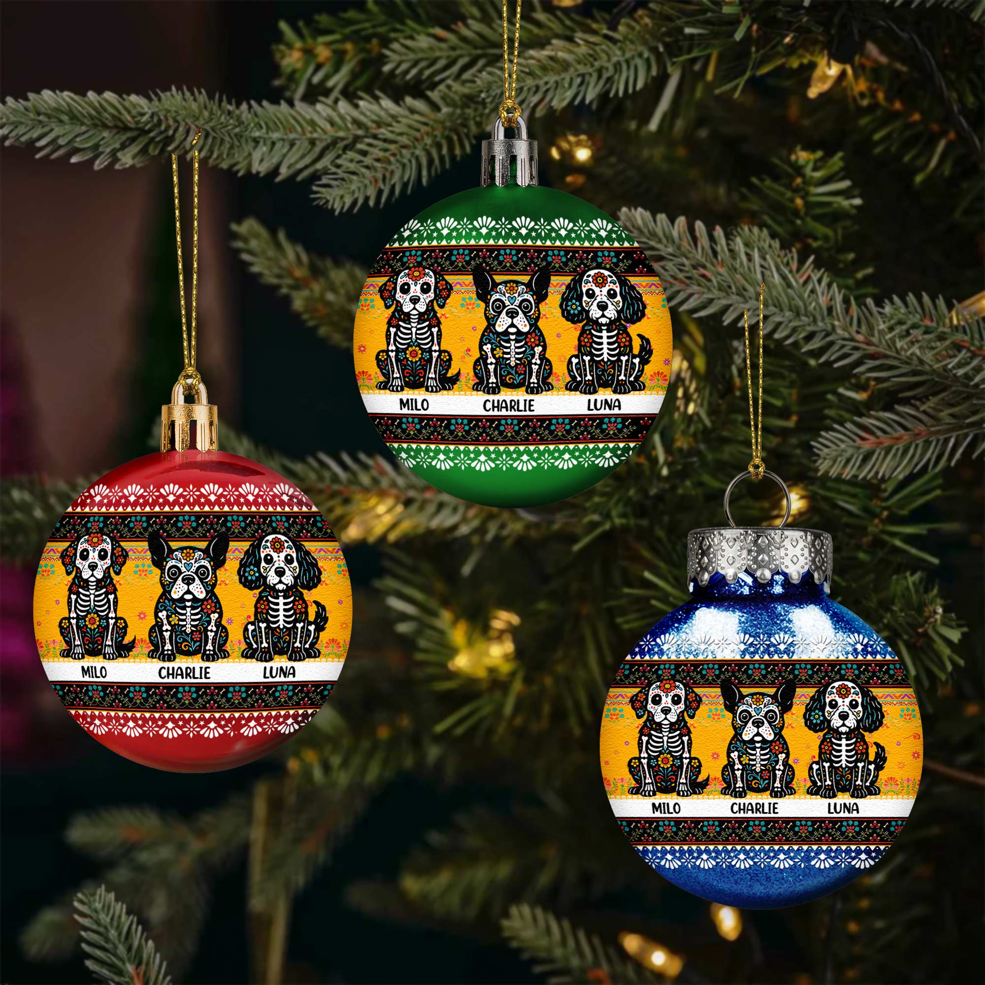 Memorial Vintage Ornament For Loss Of Beloved Pets - Personalized Ball Ornament