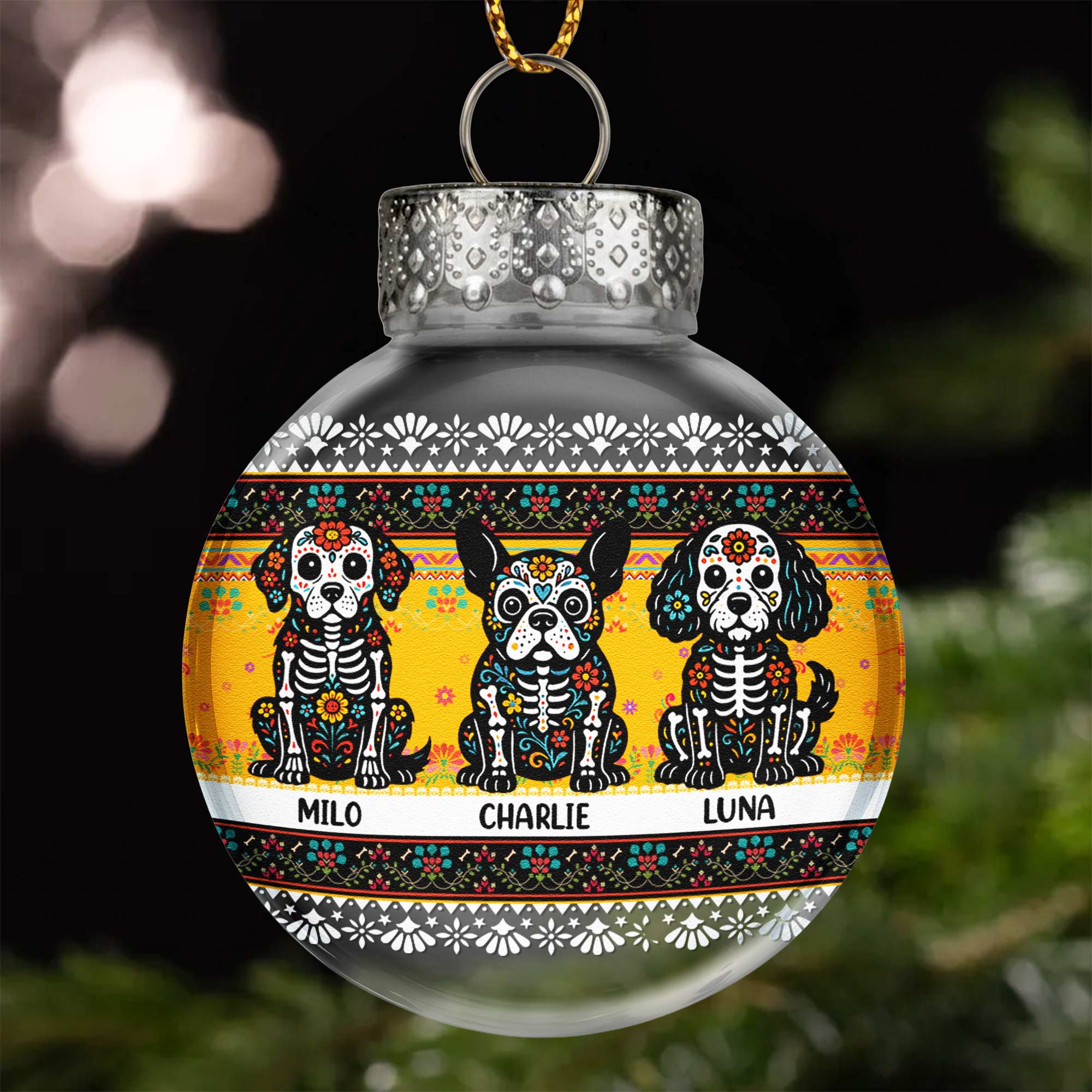 Memorial Vintage Ornament For Loss Of Beloved Pets - Personalized Ball Ornament