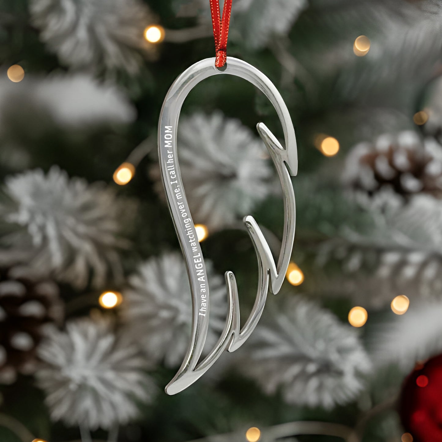 Memorial Wing Angel - Personalized Engraved Wing Ornament