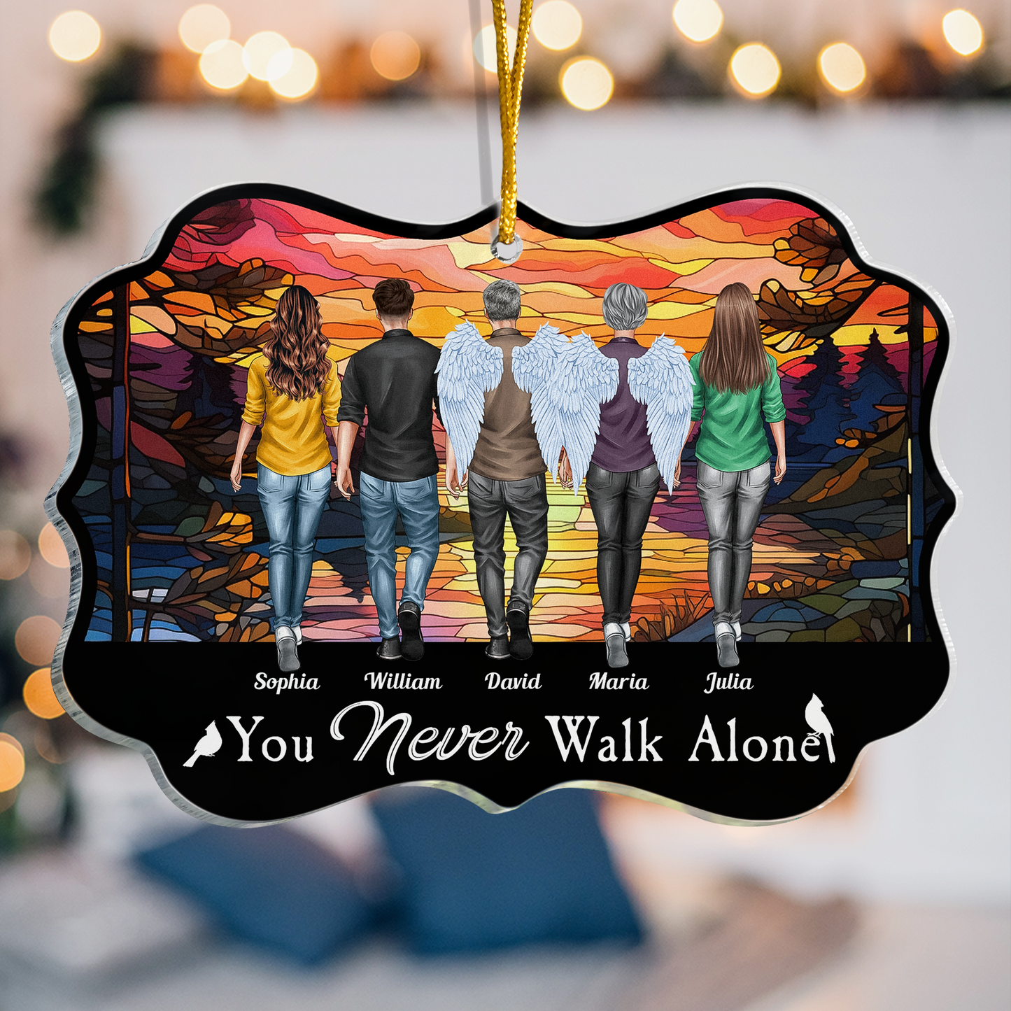 Memorial You Never Walk Alone - Personalized Acrylic Ornament