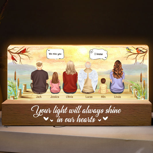 Memorial Your Light Will Always Shine - Personalized LED Night Light