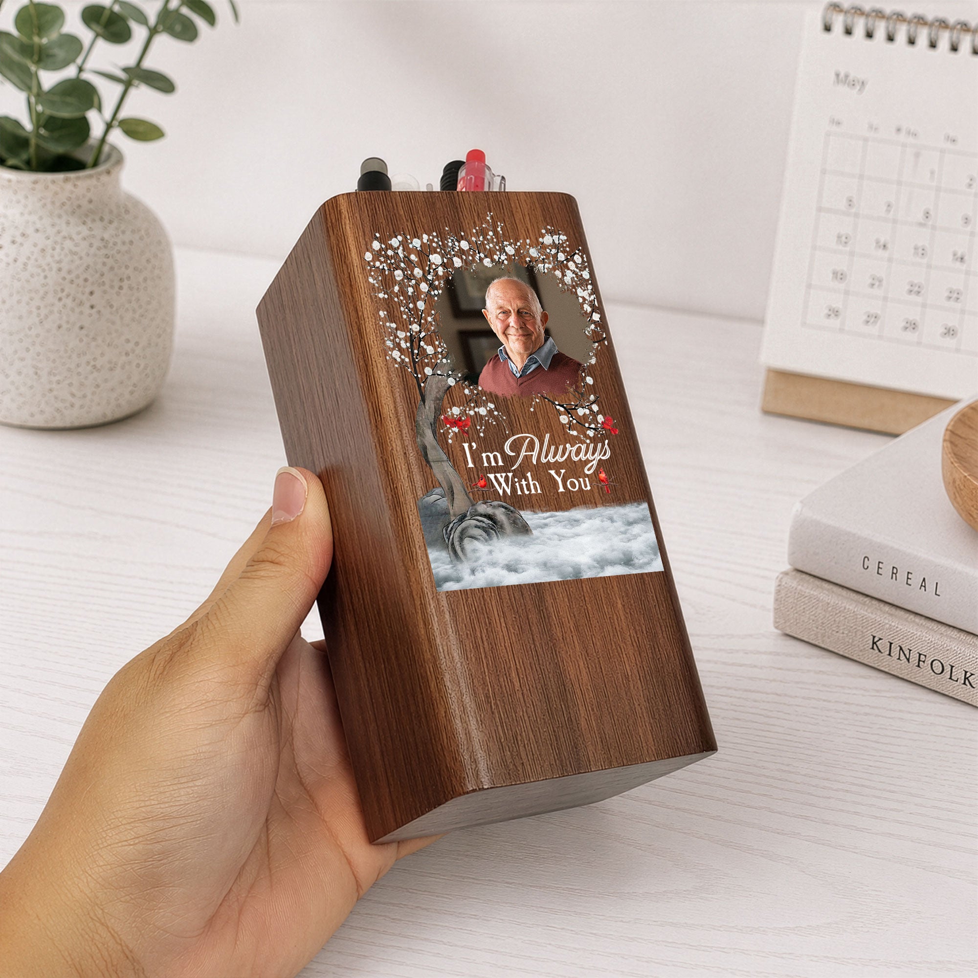 Memorial-Gift-Im-Always-With-You-Personalized-Pen-Holder-With-Clock-3