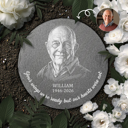 Memorial-Gifts-Custom-Photo-Sketch-Line-Art-Your-Wings-Were-Ready-Personalized-Stone-1