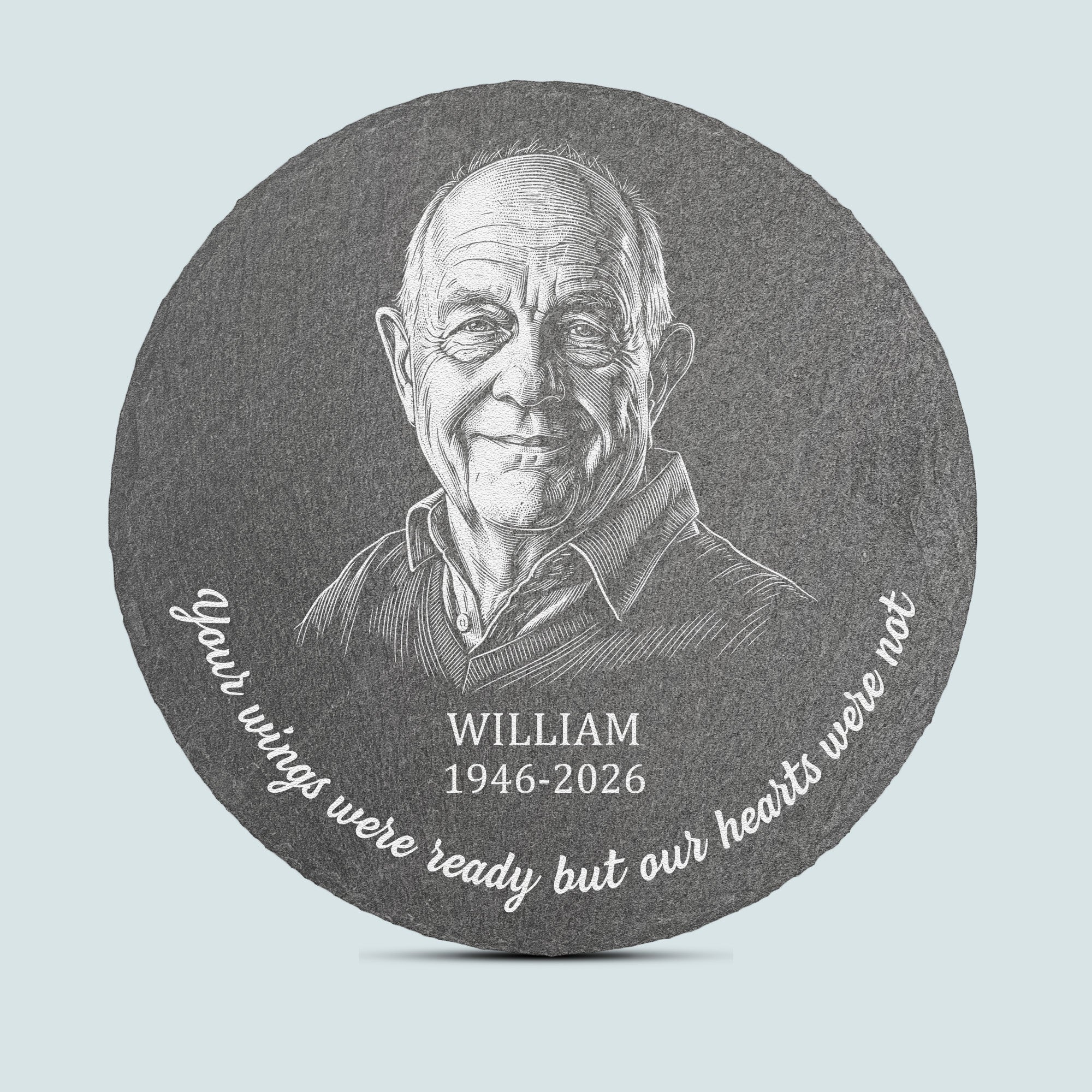 Memorial-Gifts-Custom-Photo-Sketch-Line-Art-Your-Wings-Were-Ready-Personalized-Stone-2