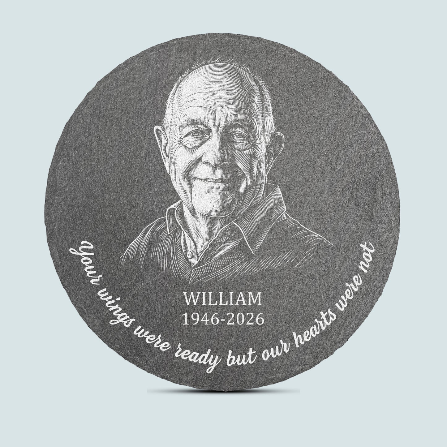 Memorial-Gifts-Custom-Photo-Sketch-Line-Art-Your-Wings-Were-Ready-Personalized-Stone-2