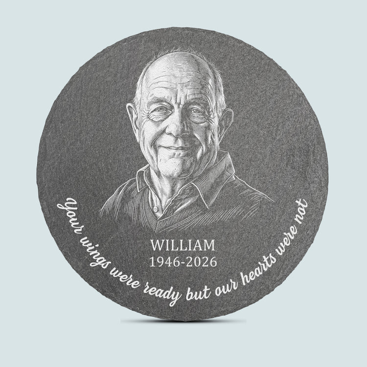 Memorial-Gifts-Custom-Photo-Sketch-Line-Art-Your-Wings-Were-Ready-Personalized-Stone-2