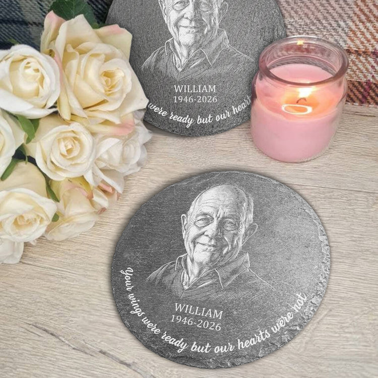 Memorial-Gifts-Custom-Photo-Sketch-Line-Art-Your-Wings-Were-Ready-Personalized-Stone-4