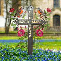 Memorial-Metal-Cross-Stake-Grave-Marker-Remembrance-Gift-Personalized-Garden-Stake-1