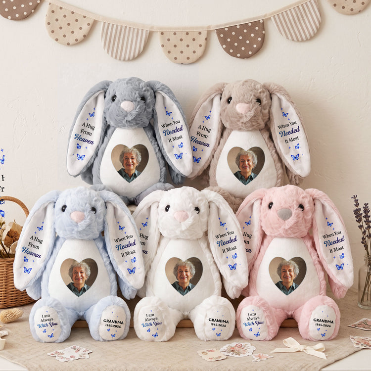 Memorial-Sympathy-Gifts-For-Loss-Of-Mom,-Dad,-Loved-One-Personalized-Bunny-Plush-4