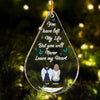 Memories Too Beautiful To Forget - Personalized Teardrop Shaped Acrylic Ornament