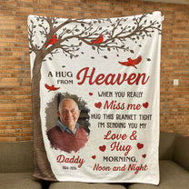 Memory Blanket A Hug From Heaven - Personalized Photo Blanket