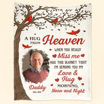 Memory Blanket A Hug From Heaven - Personalized Photo Blanket