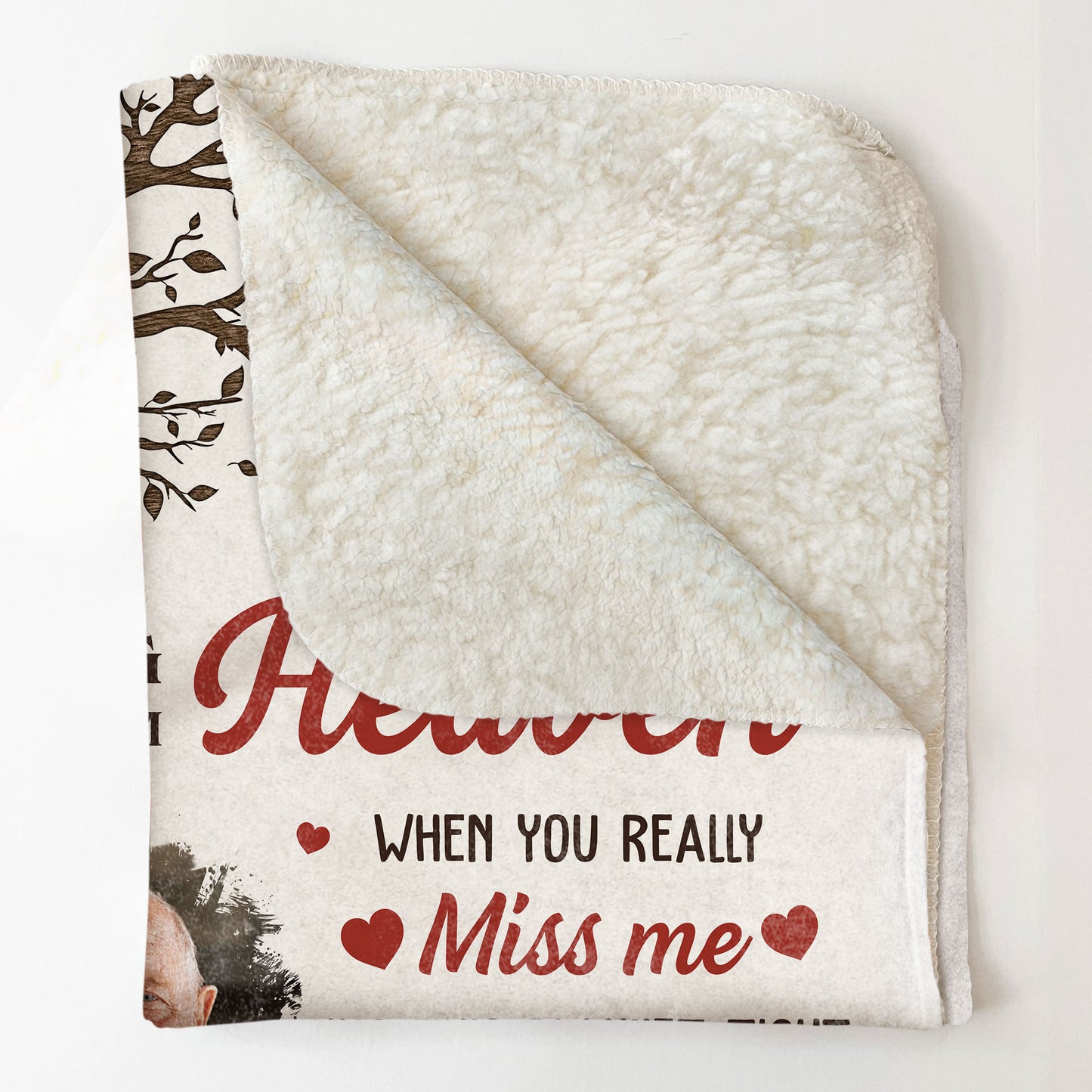 Memory Blanket A Hug From Heaven - Personalized Photo Blanket