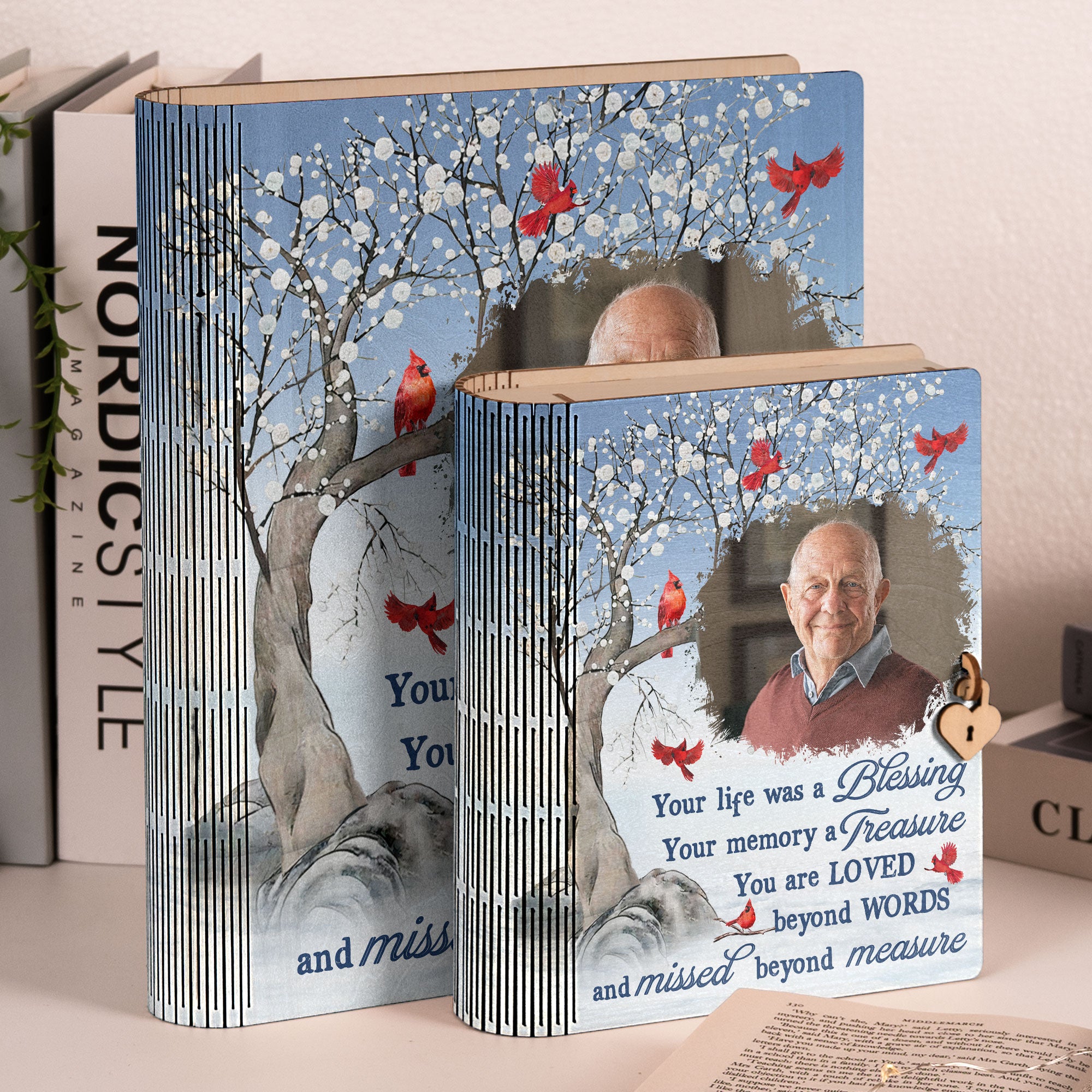 Memory Box That Memory Becomes A Treasure - Personalized Wooden Photo Book Box
