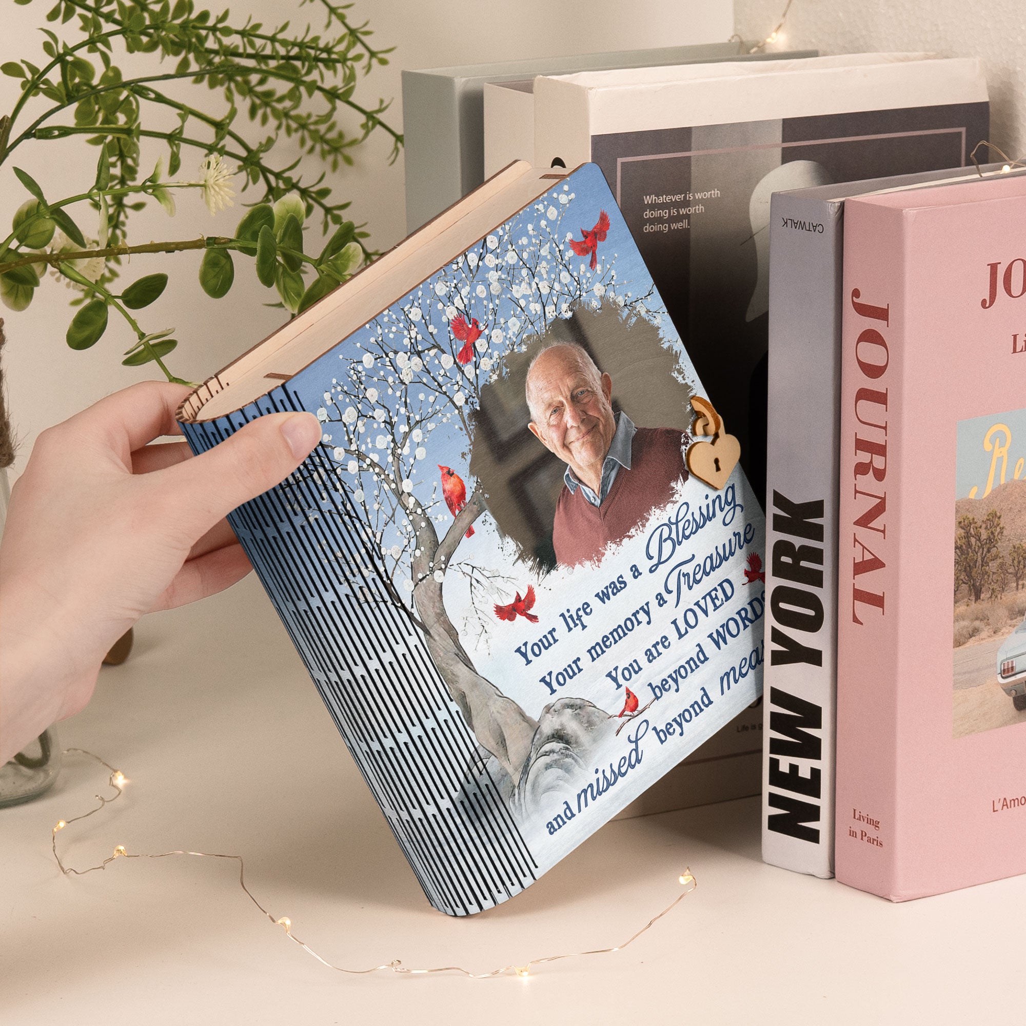 Memory Box That Memory Becomes A Treasure - Personalized Wooden Photo Book Box