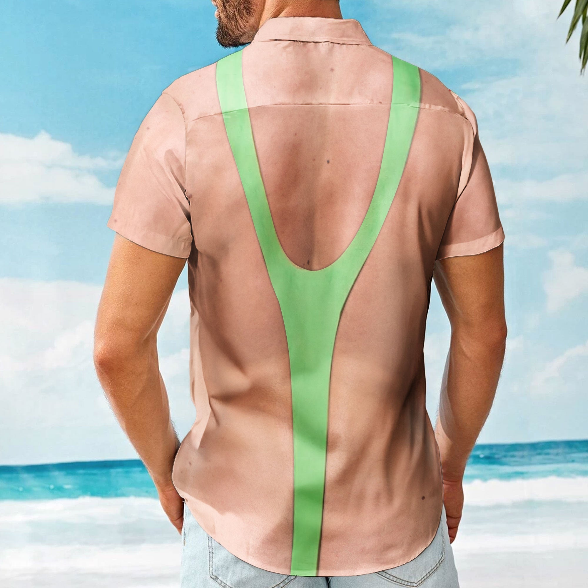 Men Sling Swimsuit Funny Ugly Hawaiian Shirt Personalized