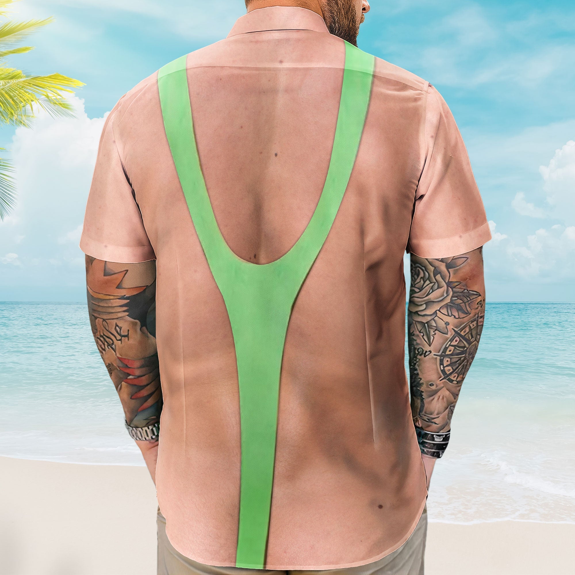 Men Sling Swimsuit Funny Ugly Hawaiian Shirt Personalized