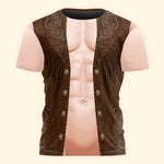 Men’s Funny 3D Cowboy, Bachelor Party Costume, Adult Humor Halloween Cosplay - Personalized Shirt