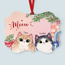Meow - Personalized Aluminum Ornament