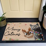 Meowy Catmas - 3D Style - Personalized Doormat