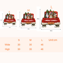 Meowy Catmas - 3D Style - Personalized Wood Sign