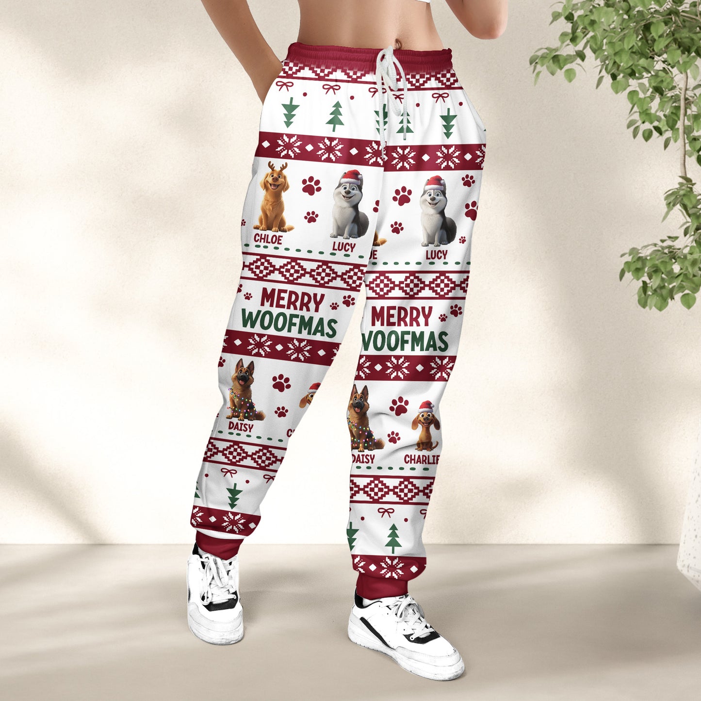 Meowy Catmas Christmas Pet Cat Dog Festive Ugly Patterns - Personalized Sweatpants