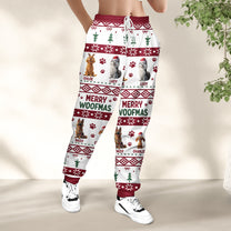 Meowy Catmas Christmas Pet Cat Dog Festive Ugly Patterns - Personalized Sweatpants