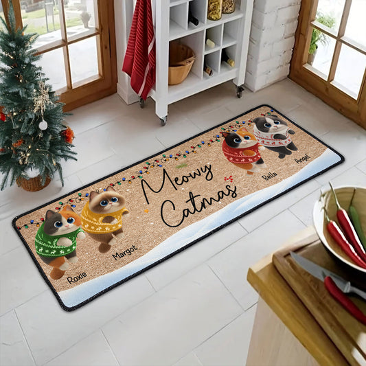 Meowy Catmas - Personalized Runner Rug