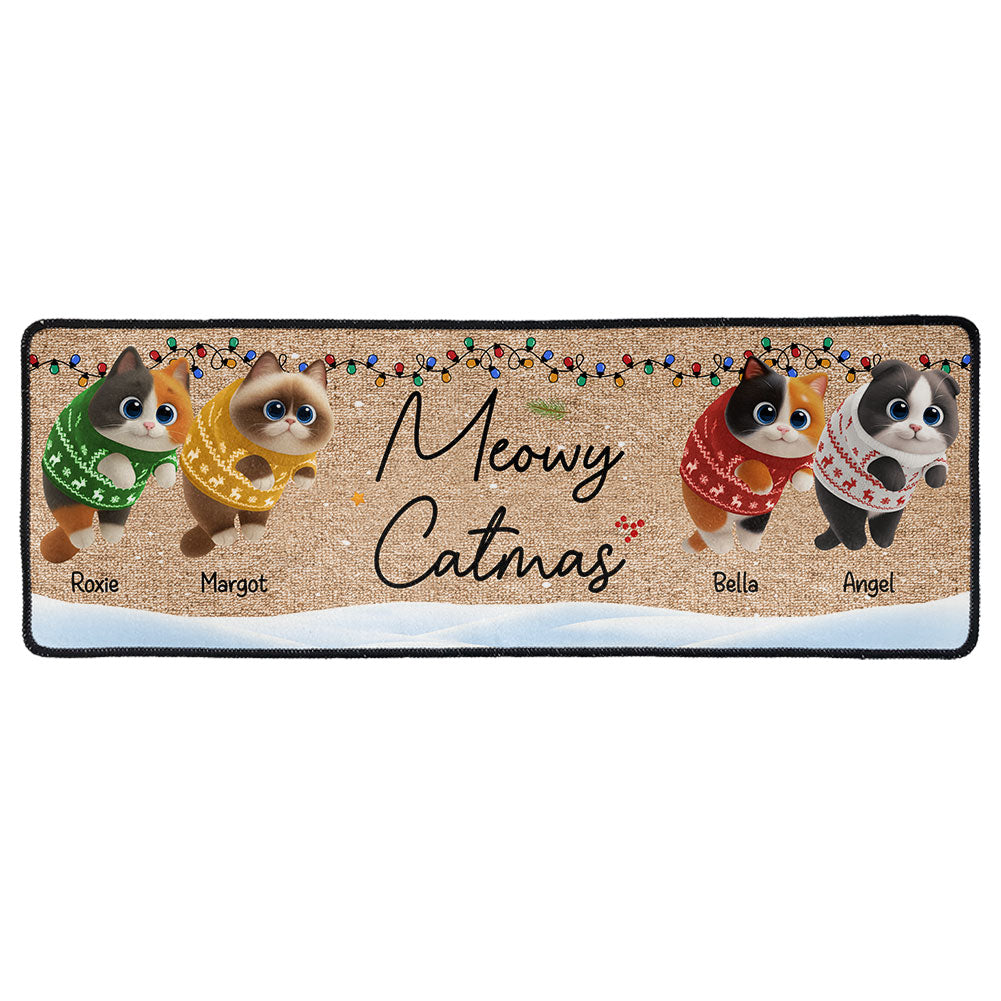 Meowy Catmas - Personalized Runner Rug