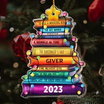 Merry Bookmas - Personalized Acrylic Ornament