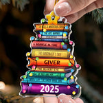 Merry Bookmas - Personalized Acrylic Ornament