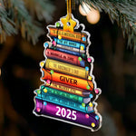 Merry Bookmas - Personalized Acrylic Ornament