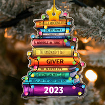Merry Bookmas - Personalized Acrylic Ornament