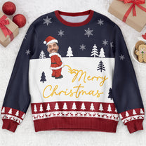 Merry Christmas - Personalized Photo Ugly Sweater