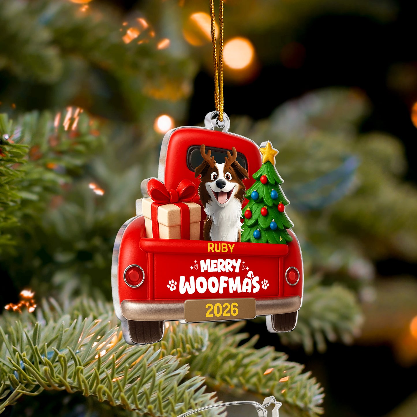 Merry Christmas Pet Lovers - Personalized Acrylic Ornament