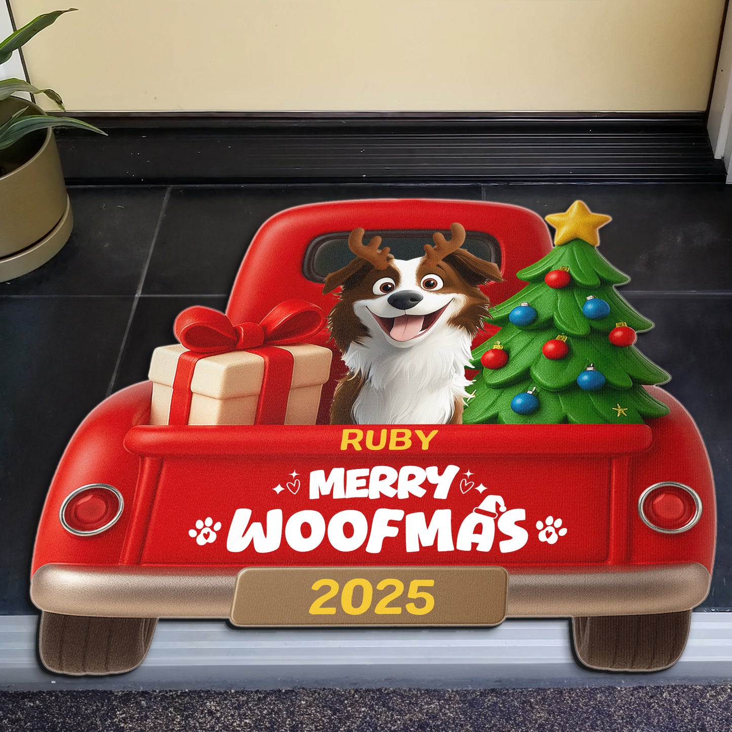 Merry Christmas Pet Lovers - Personalized Doormat