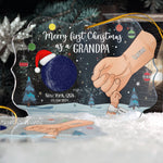 Merry First Christmas As A Grandpa - Personalized Acrylic Ornament