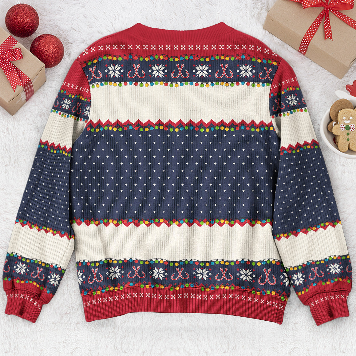 Merry Fishmas Gift For Fishing Lovers - Personalized Photo Ugly Sweater