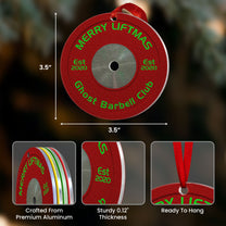 [Only available in the U.S] Merry Liftmas - Personalized Aluminum Ornament